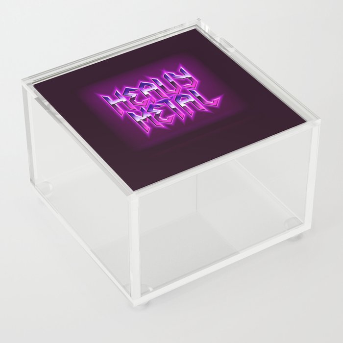 Purple Heavy Metal Acrylic Box