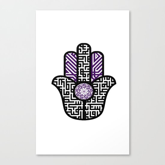 hamsa calligraphy Canvas Print