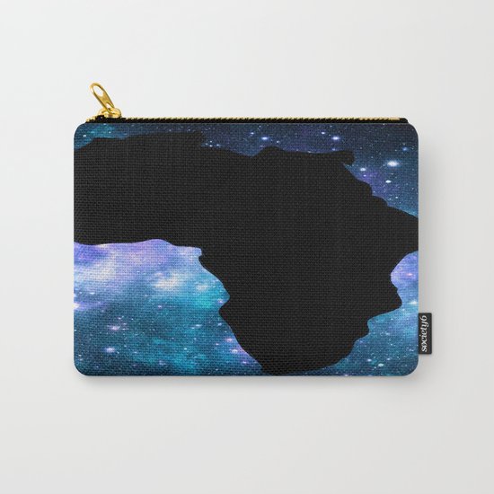 Africa : Teal Blue Violet Galaxy Carry-All Pouch