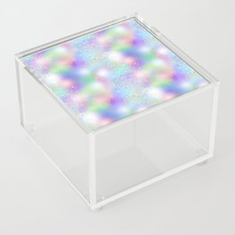 Pretty Holographic Glitter Rainbow Acrylic Box