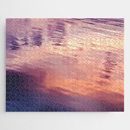 Suset purple water surface Jigsaw Puzzle