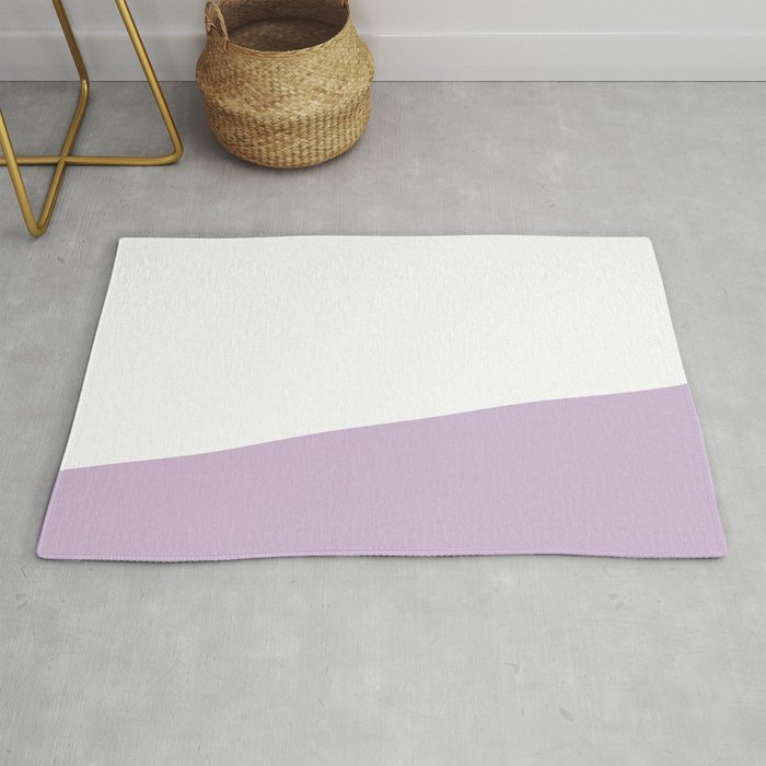 Stripe Block (lavender/white) Rug