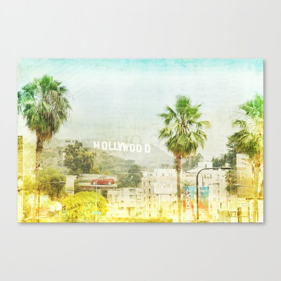 Dreams of many, nightmare of most _ hollywood sign Canvas Print