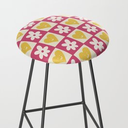 Spring of Flowers and Love - Yellow Happy  Bar Stool