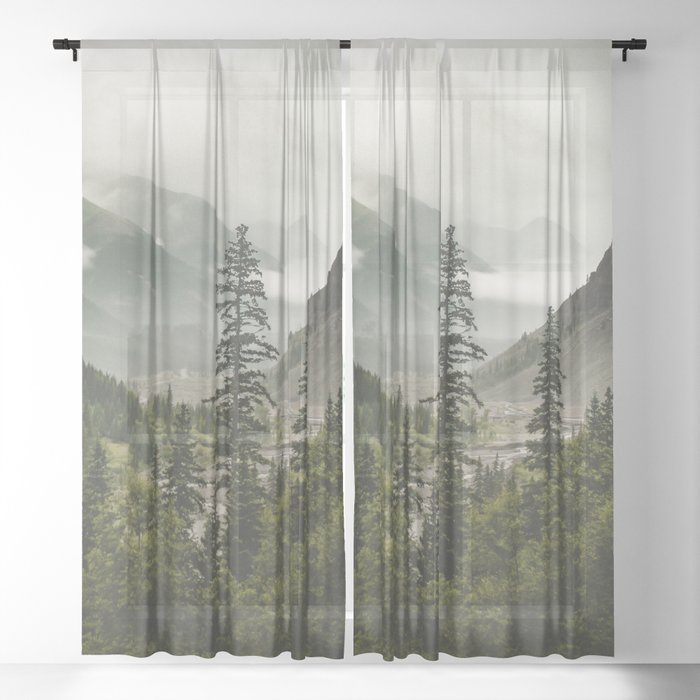 Mountain Valley of Forever Sheer Curtain