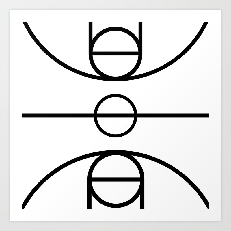 Basketball Court Art Print By Jouskacreate Society6