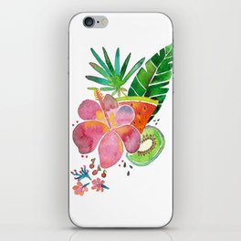 hibiscus and fruits iPhone Skin