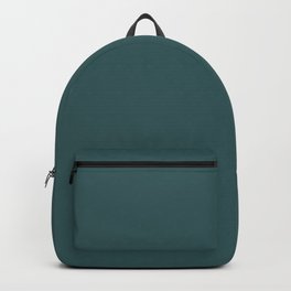 Dark Aqua Gray Solid Color Pantone Jasper 19-5413 TCX Shades of Blue-green Hues Backpack