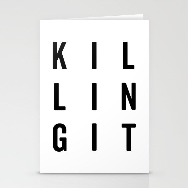 Killing It Motivational Gym Quote Stationery Cards