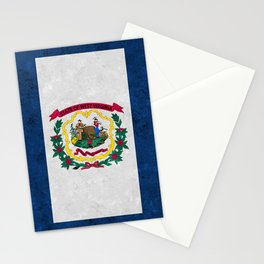 State Flag of West Virginia American Flags Banner Standard Colors Stationery Card