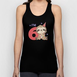 Sloth For The Sixth Birthday Children 6 Years Unisex Tank Top