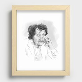Kurt Vonnegut portrait Recessed Framed Print