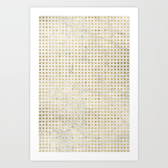 gOld squares Art Print