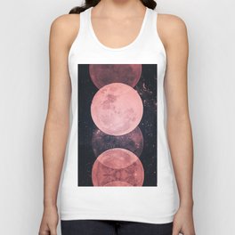 Pink Moon Phases Unisex Tank Top
