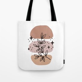 boho botanical line art Tote Bag