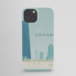 Vintage Chicago Travel Poster iPhone Case