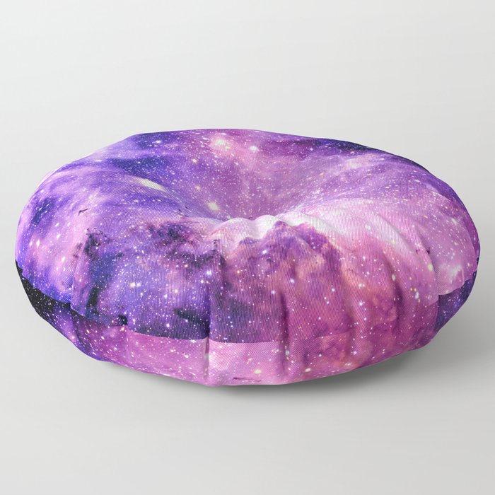 Galaxy Nebula Purple Pink : Carina Nebula Floor Pillow