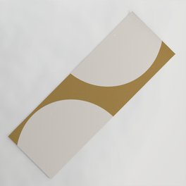Minimal Abstract Arches in Neutral Nude Beige on Tan Yellow  Yoga Mat