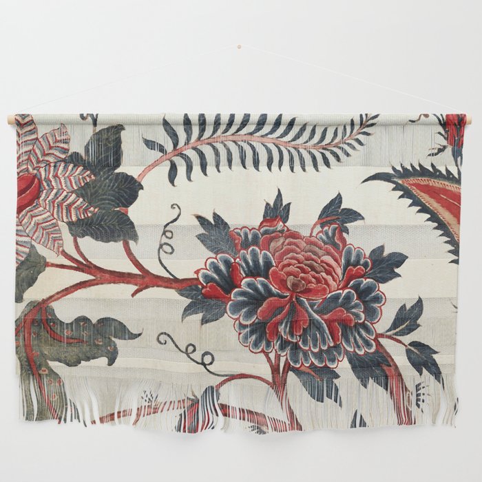 Indian Floral Tapestry ca. 1800 Print Wall Hanging by Vicky Brago