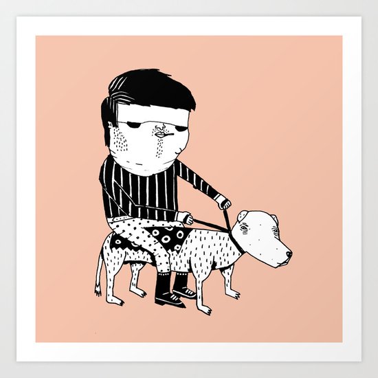 Jack the Dog Rider Art Print