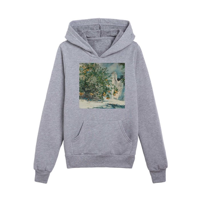 Winslow Homer`s Orange Trees And Gate (1885) Kids Pullover Hoodie