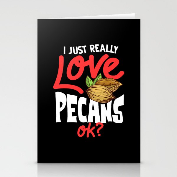 Pecan Nuts Roasted Tree Candy Pie Praline Cookies Stationery Cards