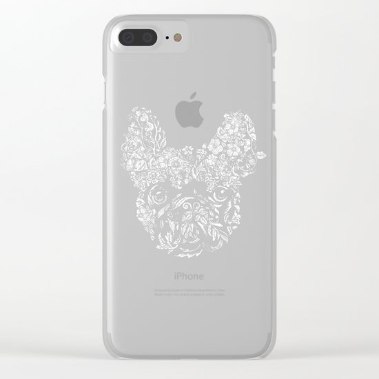 Botanical frenchie Clear iPhone Case