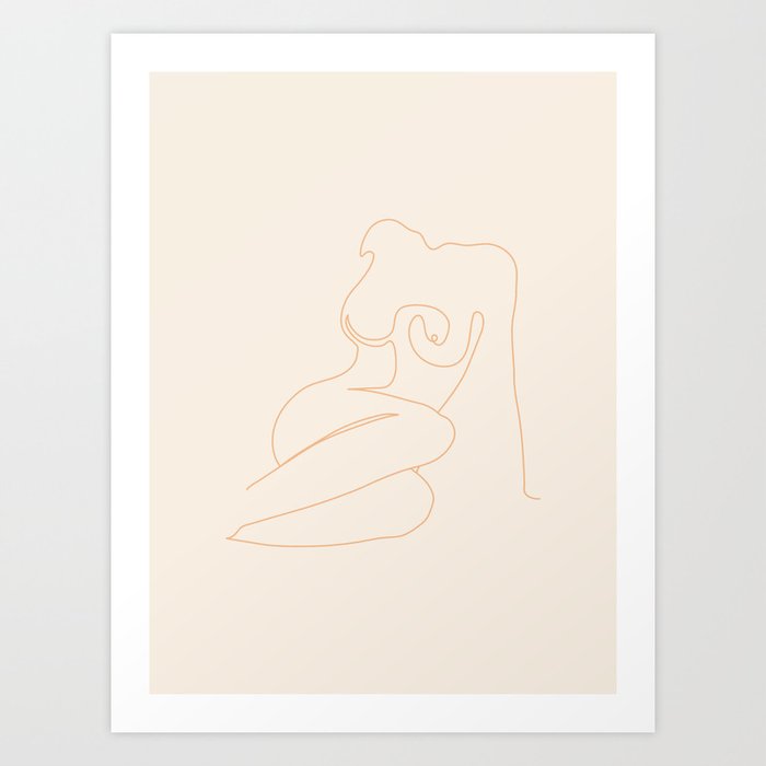 Single Line Nude Art Print