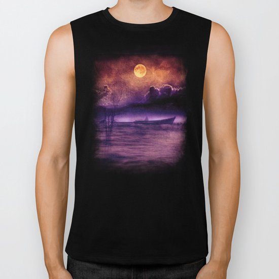 purple trip Biker Tank