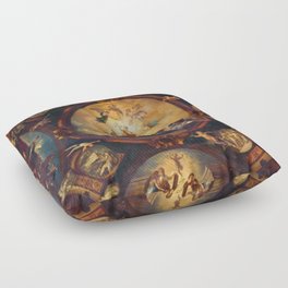 Justice Ensures Peace and Protects the Arts Ceiling Fresco Floor Pillow