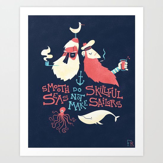 Smooth seas Art Print