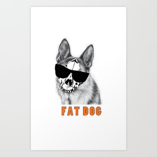 Fat Dog Art Print