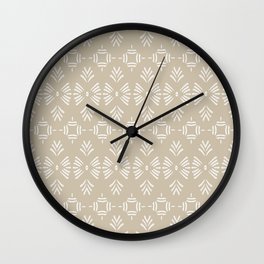 Romy in White and Tan Wall Clock