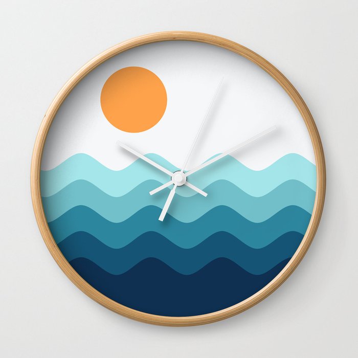 Abstract Landscape 14 Portrait Wall Clock