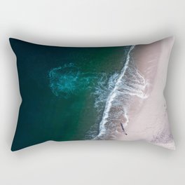 Ocean Walk III - Aerial Beach photography by Ingrid Beddoes Rectangular Pillow