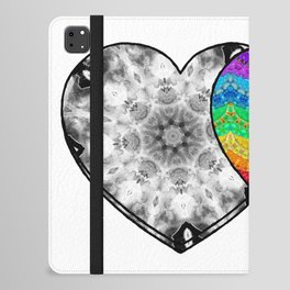 You Color My World - Colorful Love Heart Art iPad Folio Case