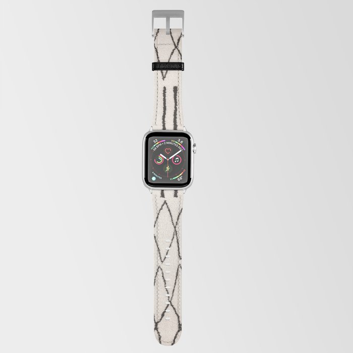 Moroccan Berber Rug Design No.14 - Ivory White Apple Watch Band