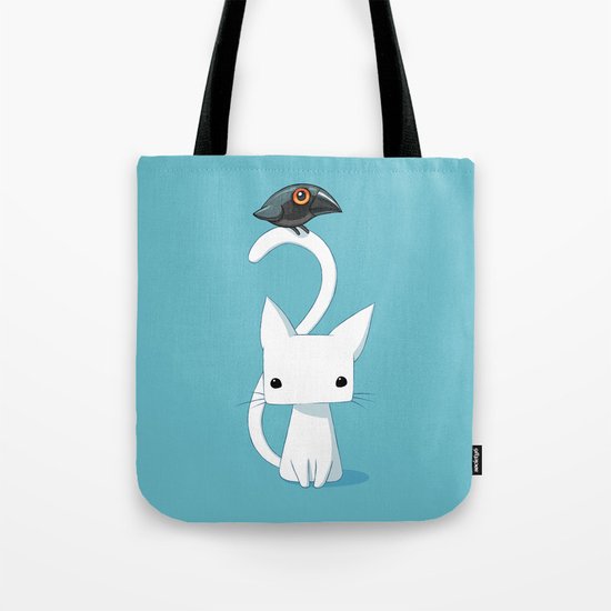Cat and Raven Tote Bag