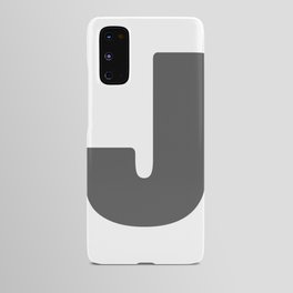 J (Grey & White Letter) Android Case