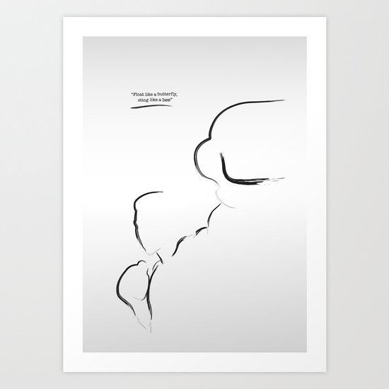Ali - Simple line Illustration Art Print