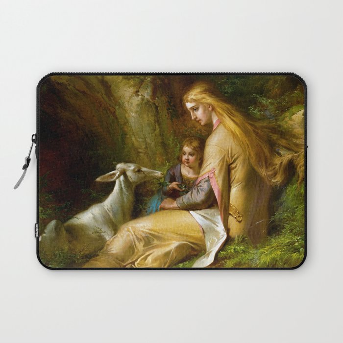 St. Genevieve of Brabant in the Forest by George Frederick Bensell Laptop Sleeve