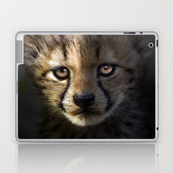Cheetah cub portrait Laptop & iPad Skin