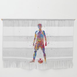 Football player in watercolor Wall Hanging