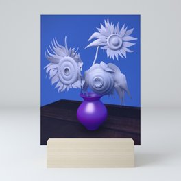 Digital sunflower painting Mini Art Print