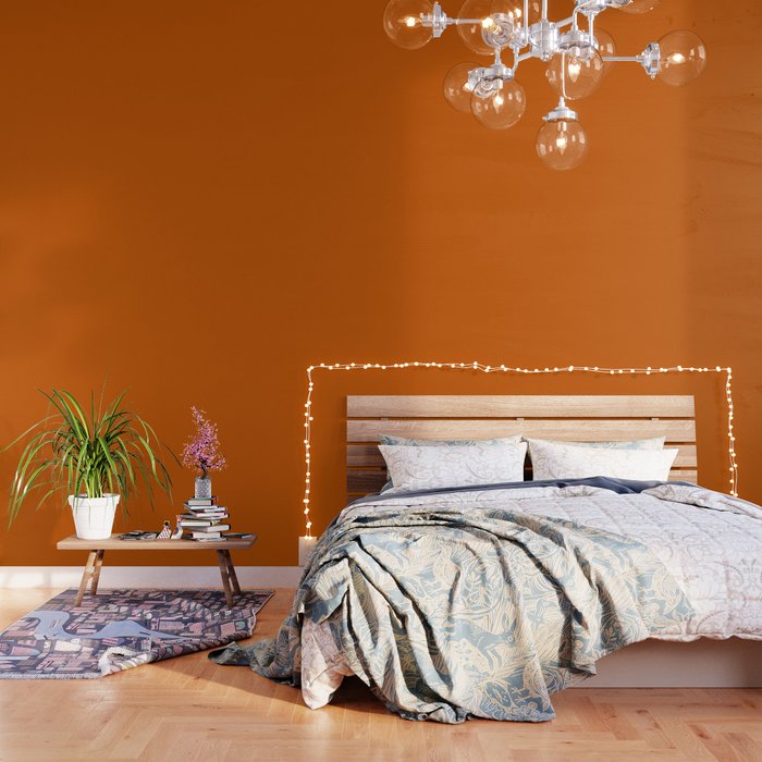 Burnt Orange - solid color Wallpaper