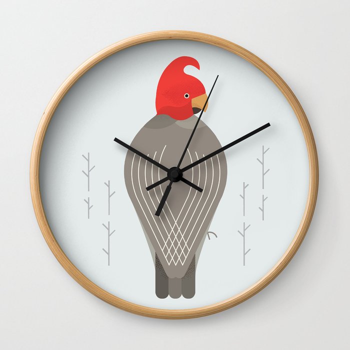 Gang-Gang Cockatoo, Bird of Australia Wall Clock