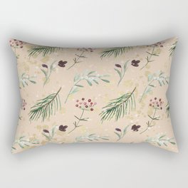 Vintage Boho Leaf Design Background Pattern Rectangular Pillow