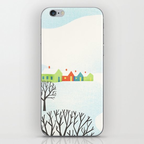 Snowy Little Town iPhone & iPod Skin
