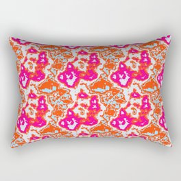 Modern Abstract Marble Plasma Orange Pink Mix Pattern Rectangular Pillow