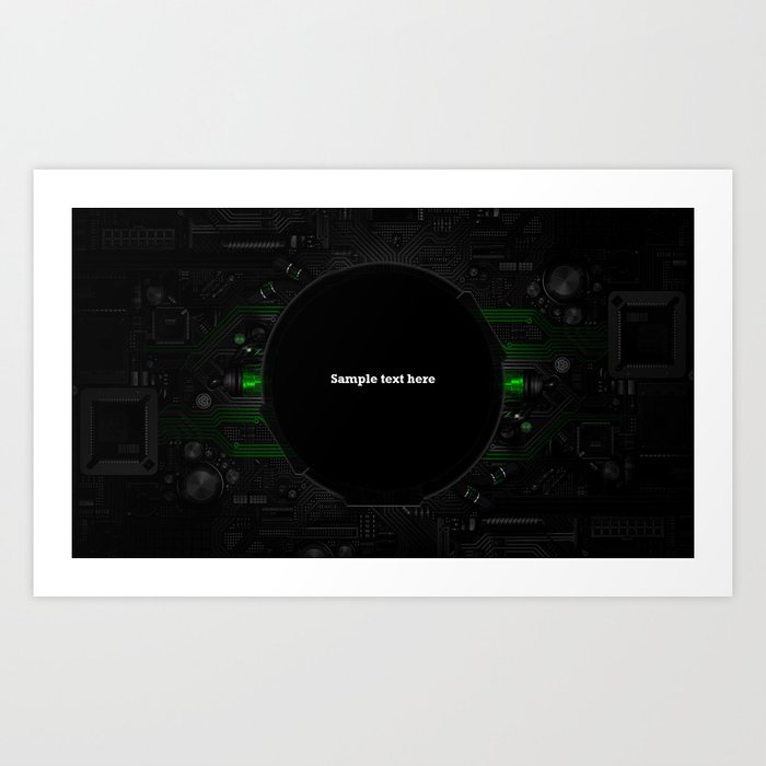 Green Circuit  Art Print